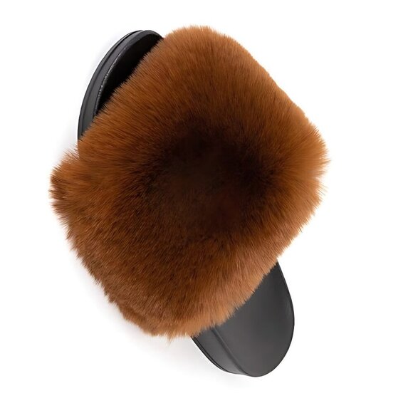 Funky Monkey Fluffy Slippers Slide-On Faux Fur Size 11 NWT - Picture 2 of 5